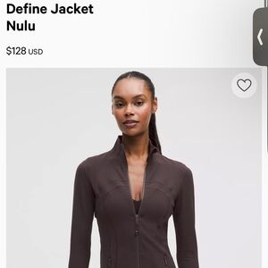 lululemon athletica brown define Nulu Jacket